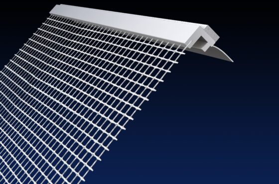 Close up rendered product image of 6mm mesh reveal beads, on black and navy gradient background