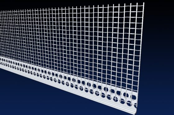 Close up rendered product image of 6mm mesh stop beads, on black and navy gradient background