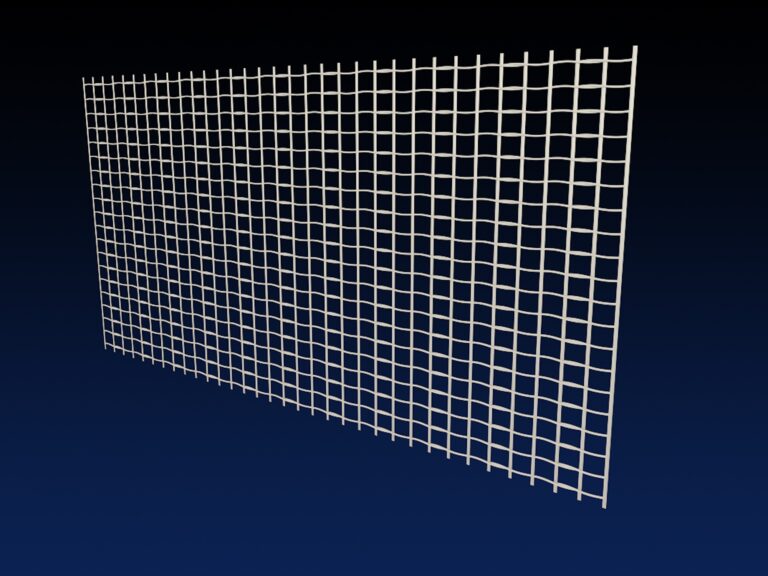 Product image render of Glass fibre reinforced render mesh weave 4.5mm x 4.5mm, on black and navy gradient background