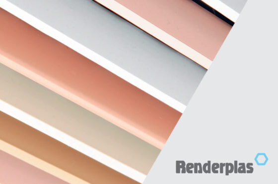 Render bead colour variation product shot with Renderplas logo applied to right hand side